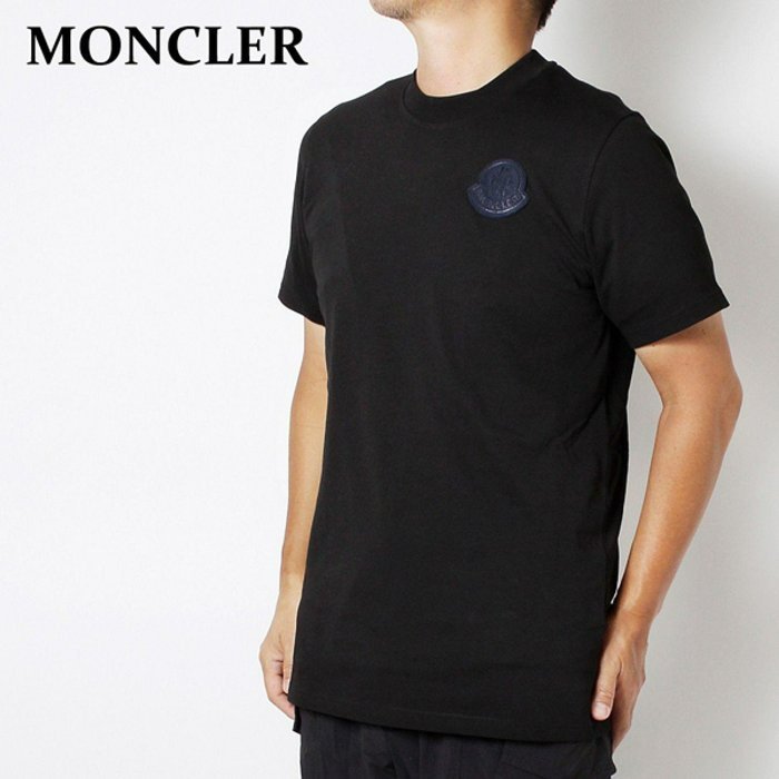 💎Han's house精品服飾💎moncler 立體 LOGO 短 T 黑 現貨 M ~ L 原價11000-0