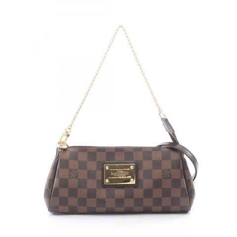 LOUIS VUITTON Eva 鏈條斜背包 N55213 Damier Ebene 帆布 二手 LV
