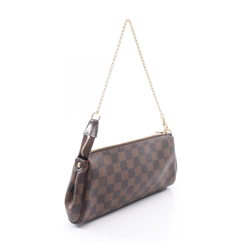 LOUIS VUITTON Eva 鏈條斜背包 N55213 Damier Ebene 帆布 二手 LV-1