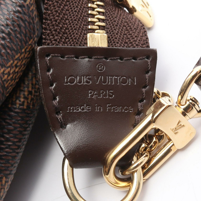 LOUIS VUITTON Eva 鏈條斜背包 N55213 Damier Ebene 帆布 二手 LV-3