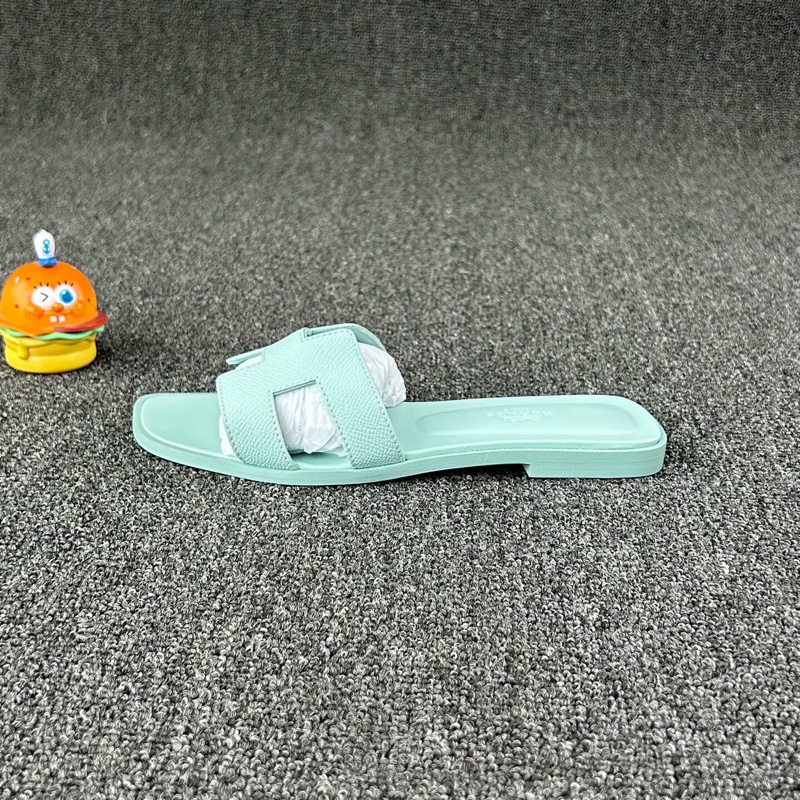Hermes愛馬仕綠色H拖 尺碼:36 碼-2