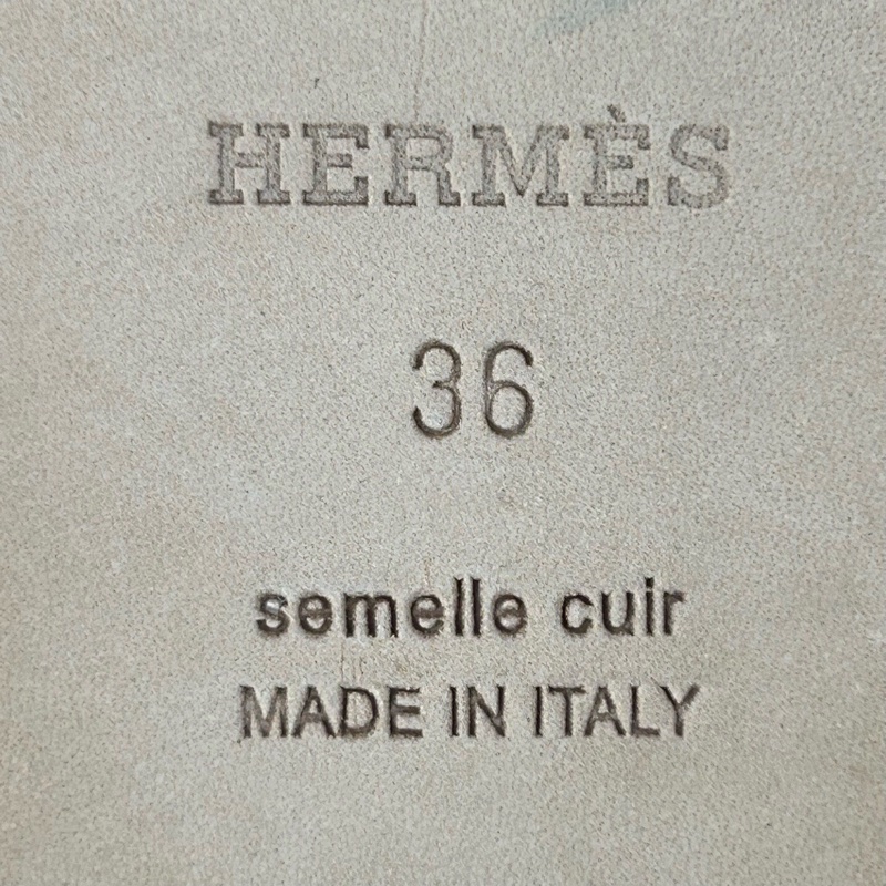 Hermes愛馬仕綠色H拖 尺碼:36 碼-5
