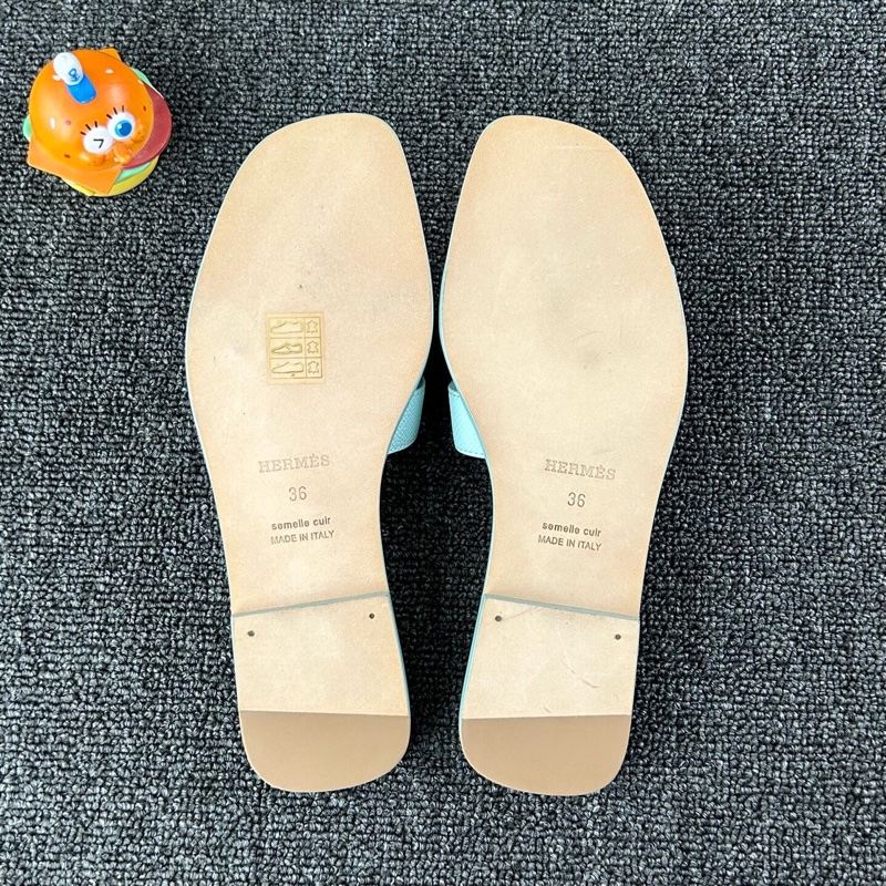 Hermes愛馬仕綠色H拖 尺碼:36 碼-6