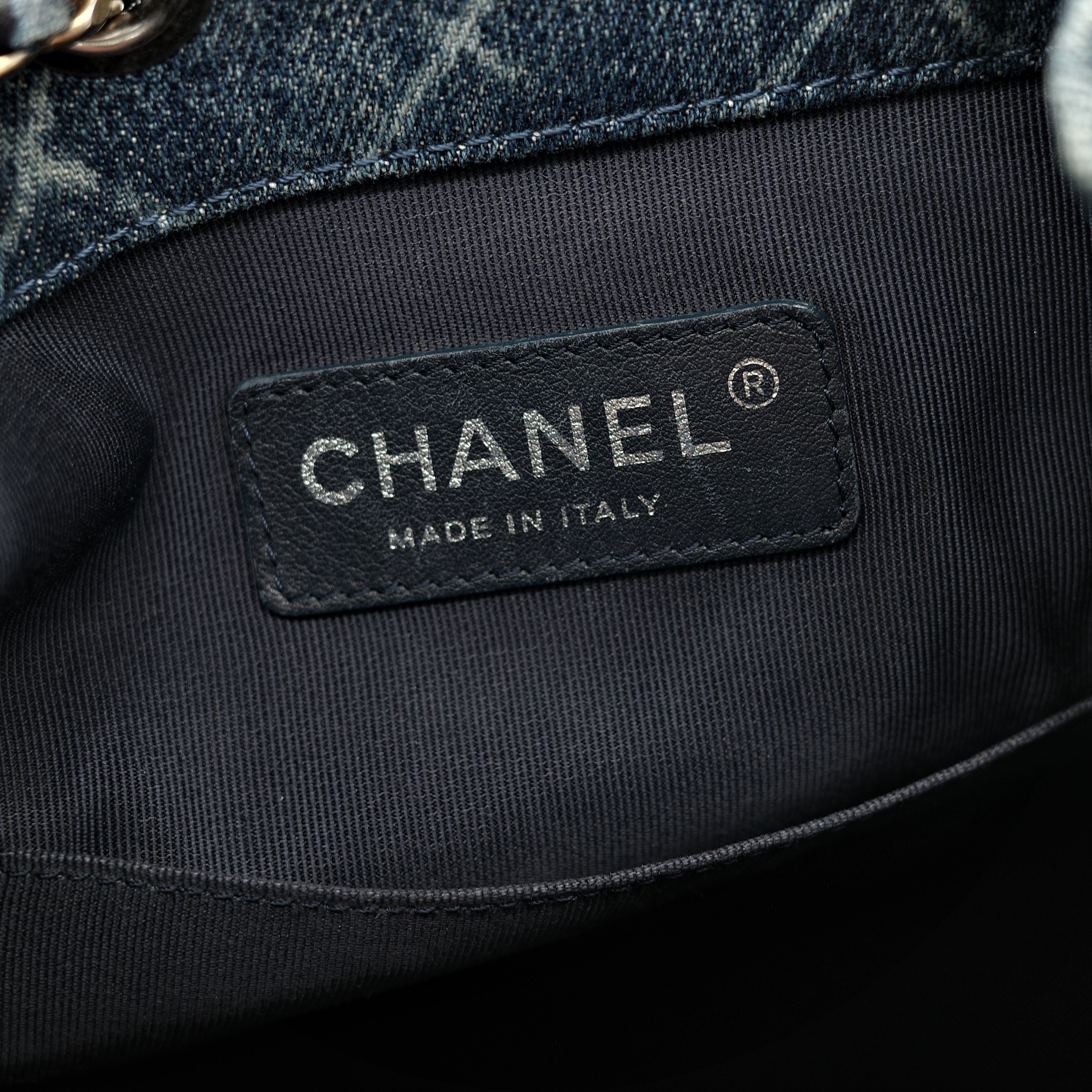 CHANELGabrielle DENIM 後背包 牛仔藍 鍊條-14