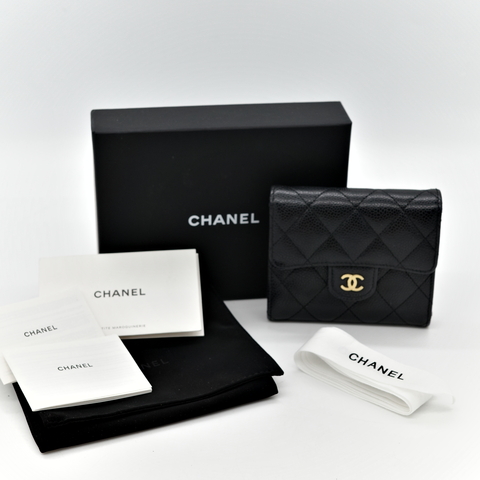chanel 黑色短夾