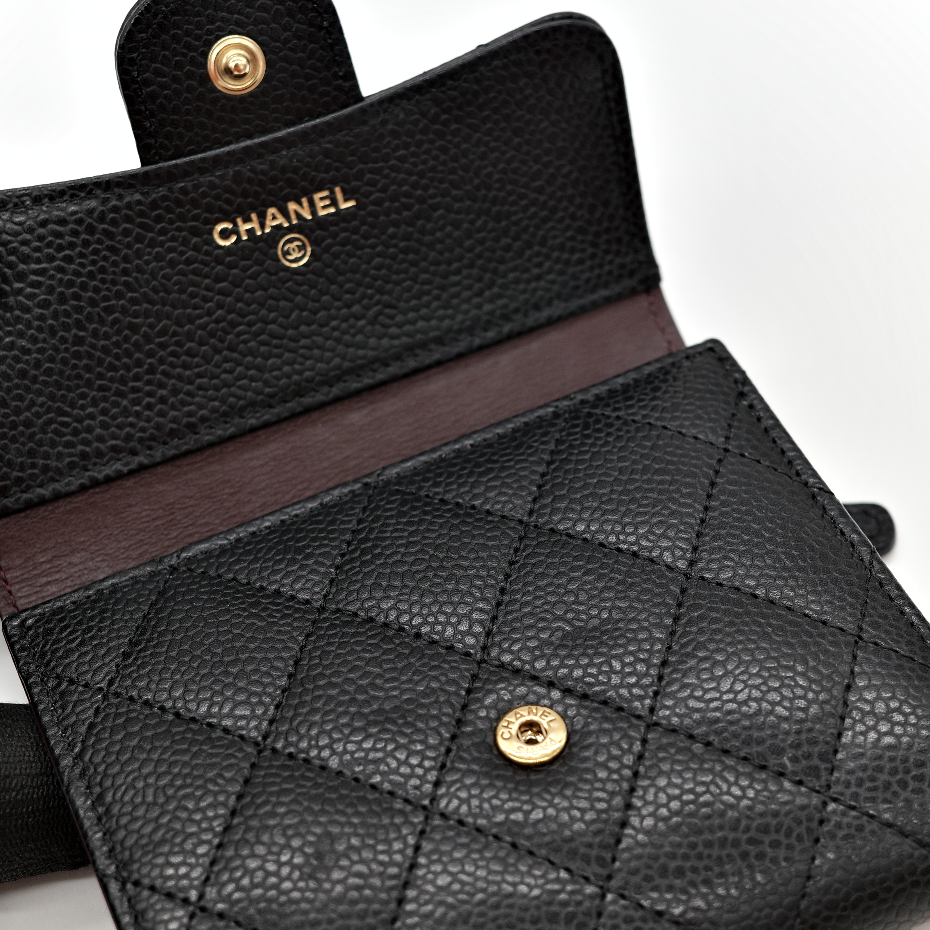 chanel 黑色短夾-6
