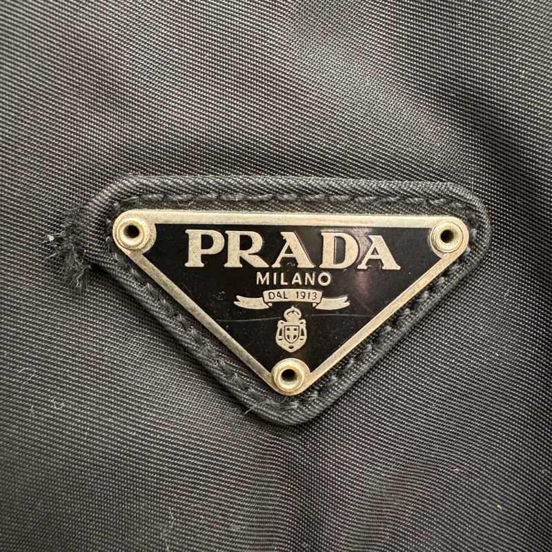 【赫蒂國際精品】 PRADA 經典三角LOGO尼龍翻蓋雙扣中性斜背包/郵差包 中古款vintage-14