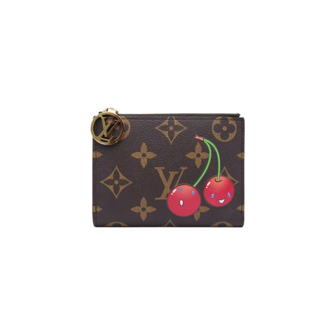棕色 原花帆布 Lisa 扣式 短夾【LOUIS VUITTON LV 路易威登】 M13420