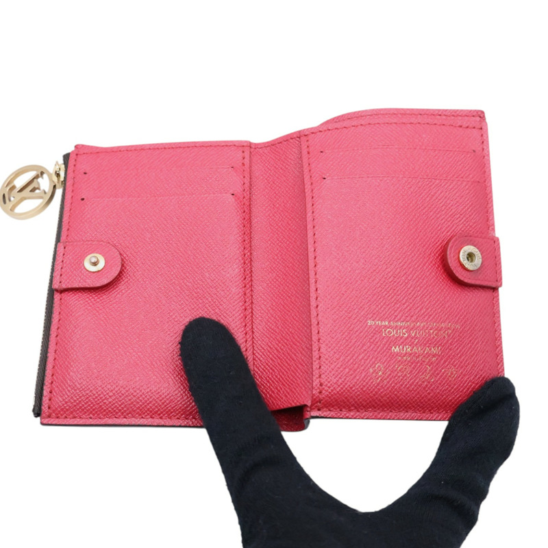 棕色 原花帆布 Lisa 扣式 短夾【LOUIS VUITTON LV 路易威登】 M13420-2
