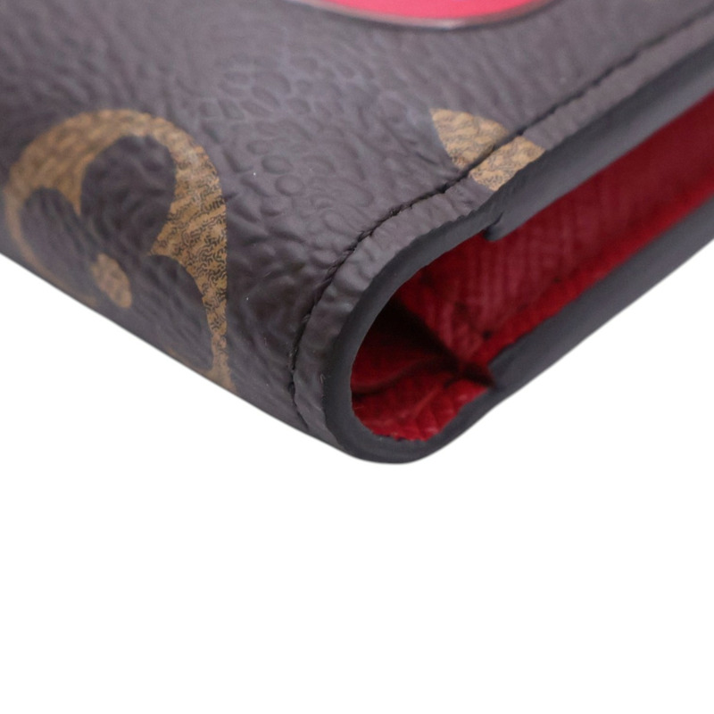 棕色 原花帆布 Lisa 扣式 短夾【LOUIS VUITTON LV 路易威登】 M13420-9