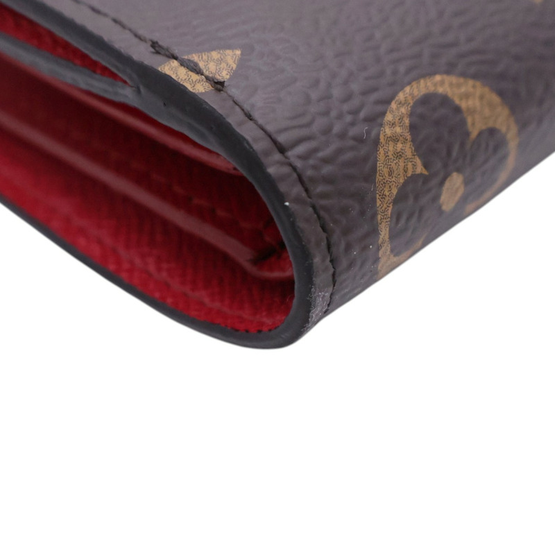 棕色 原花帆布 Lisa 扣式 短夾【LOUIS VUITTON LV 路易威登】 M13420-10