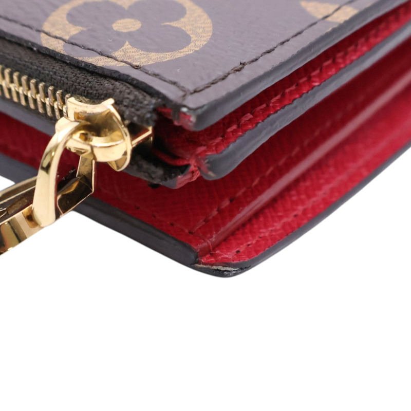 棕色 原花帆布 Lisa 扣式 短夾【LOUIS VUITTON LV 路易威登】 M13420-11
