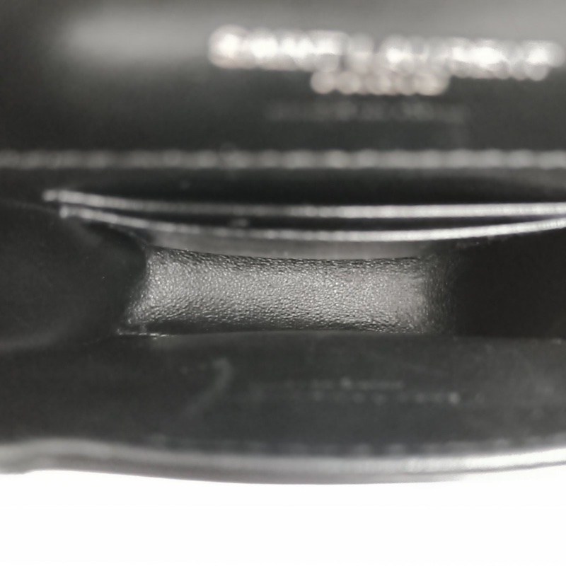 SAINT LAURENT 黑色牛皮銀扣Solferino相機包斜挎包-5