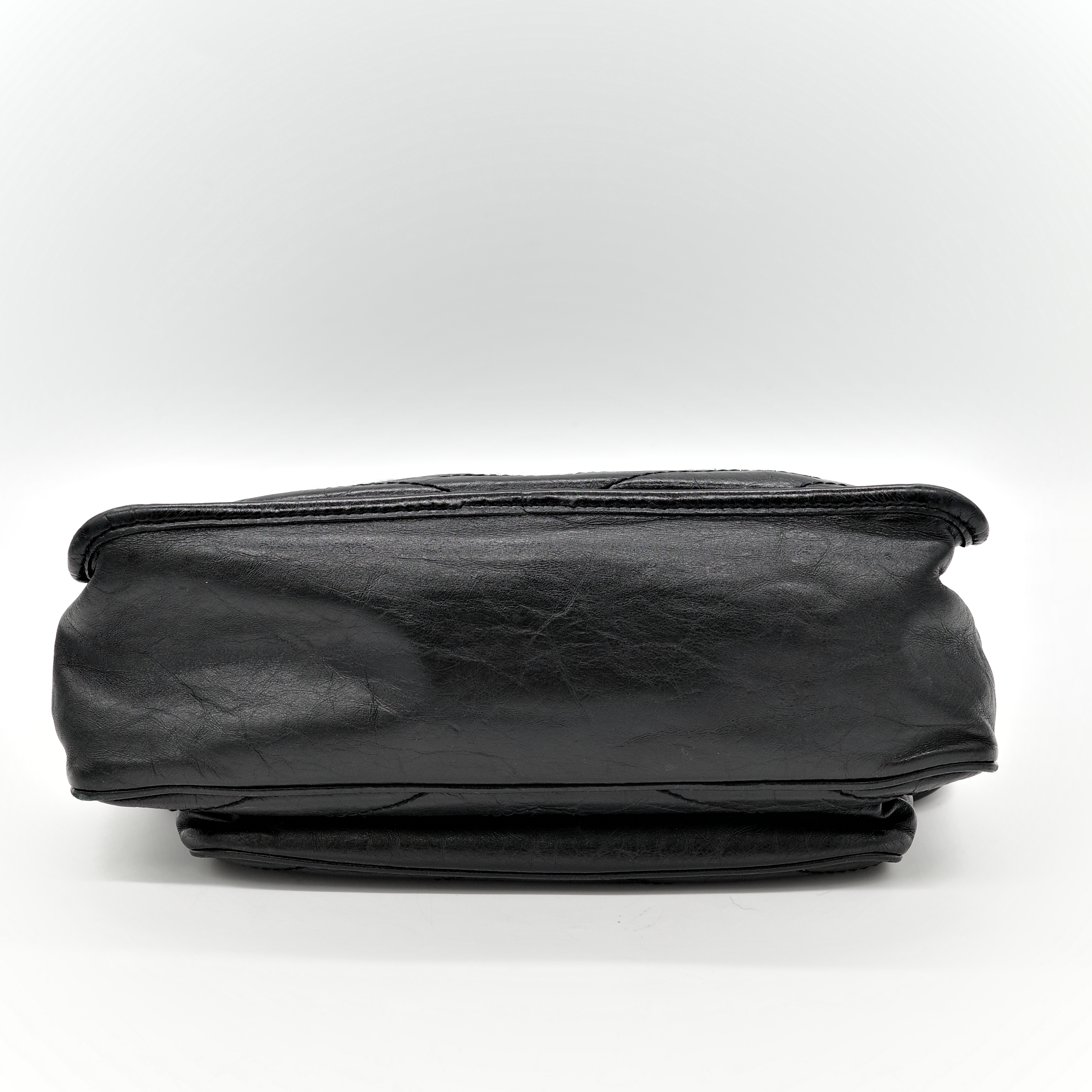 Saint Laurent YSL 聖羅蘭 黑色 BLACK NIKI 復古褶皺鏈條單肩包 翻蓋包-8