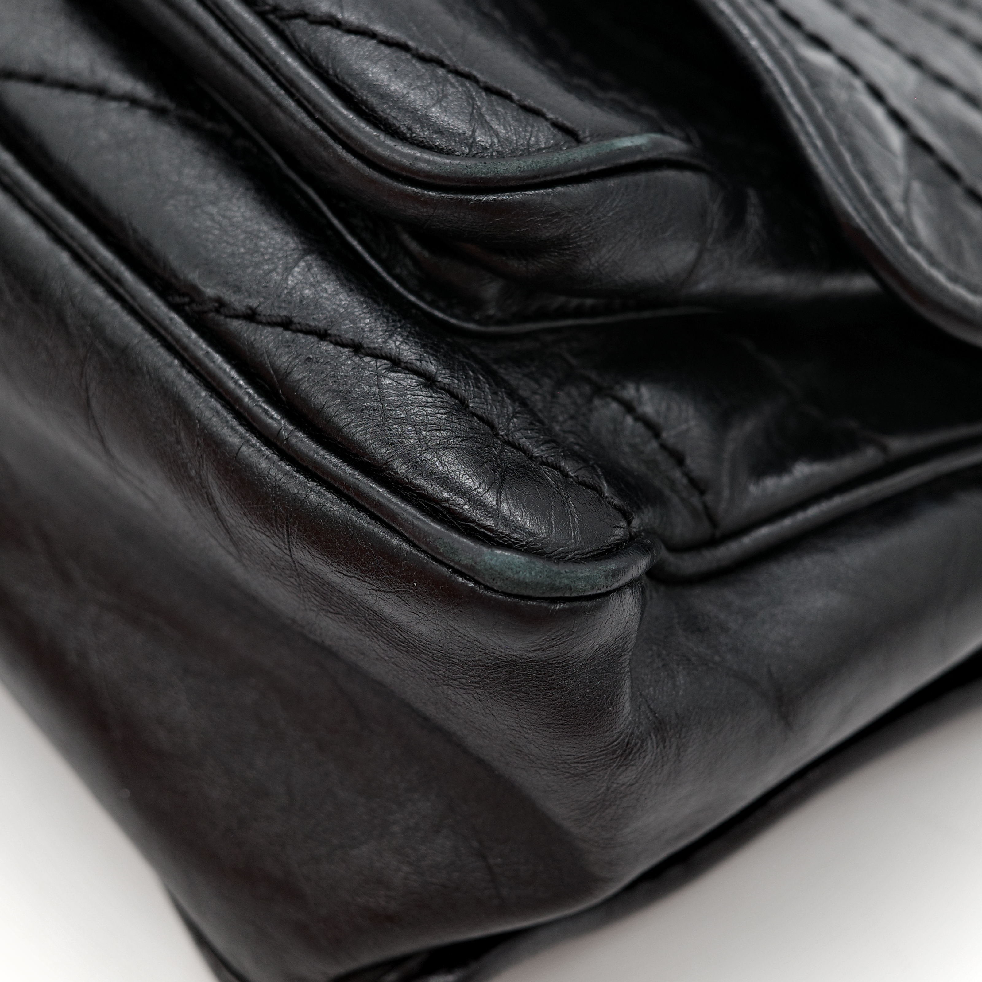 Saint Laurent YSL 聖羅蘭 黑色 BLACK NIKI 復古褶皺鏈條單肩包 翻蓋包-11
