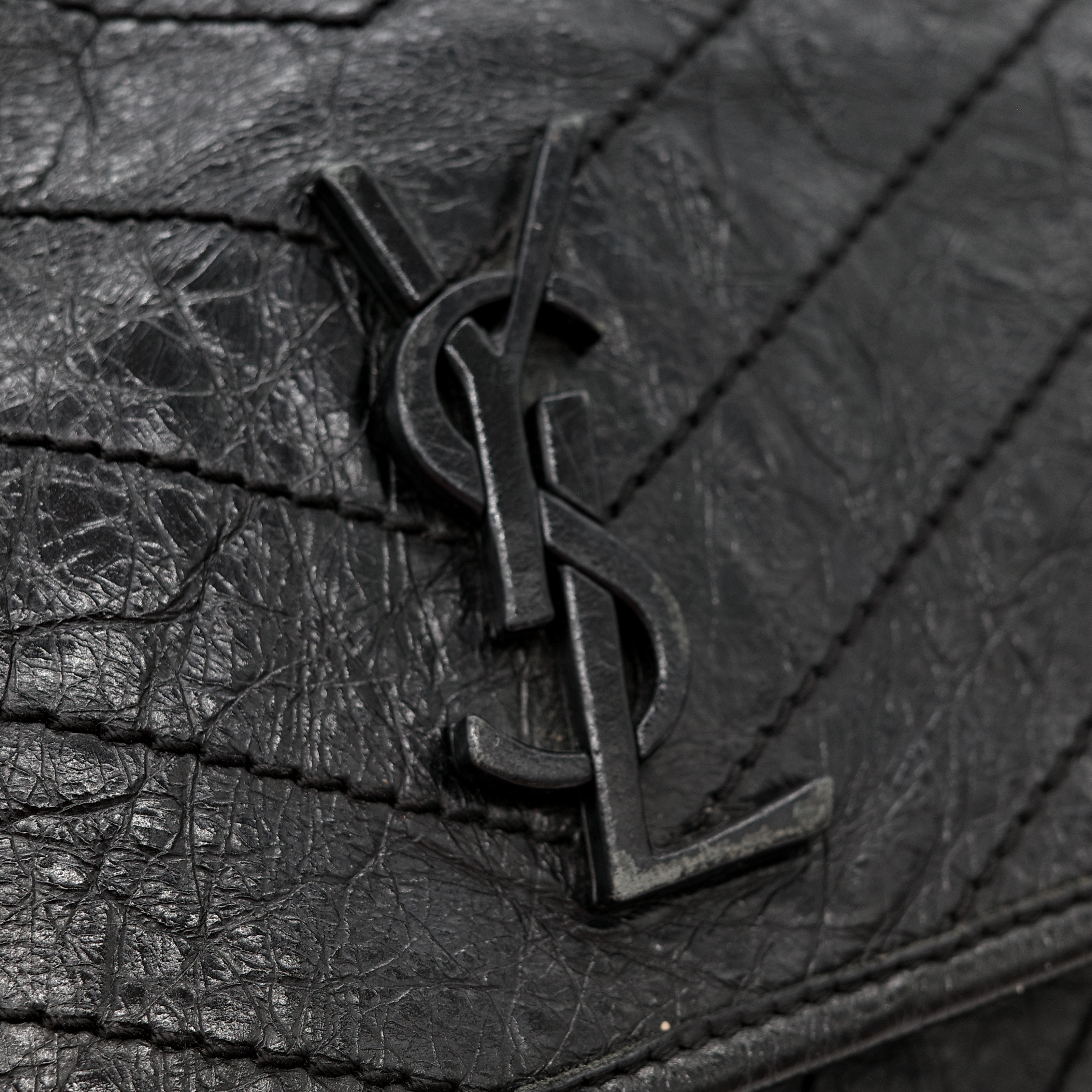 Saint Laurent YSL 聖羅蘭 黑色 BLACK NIKI 復古褶皺鏈條單肩包 翻蓋包-16