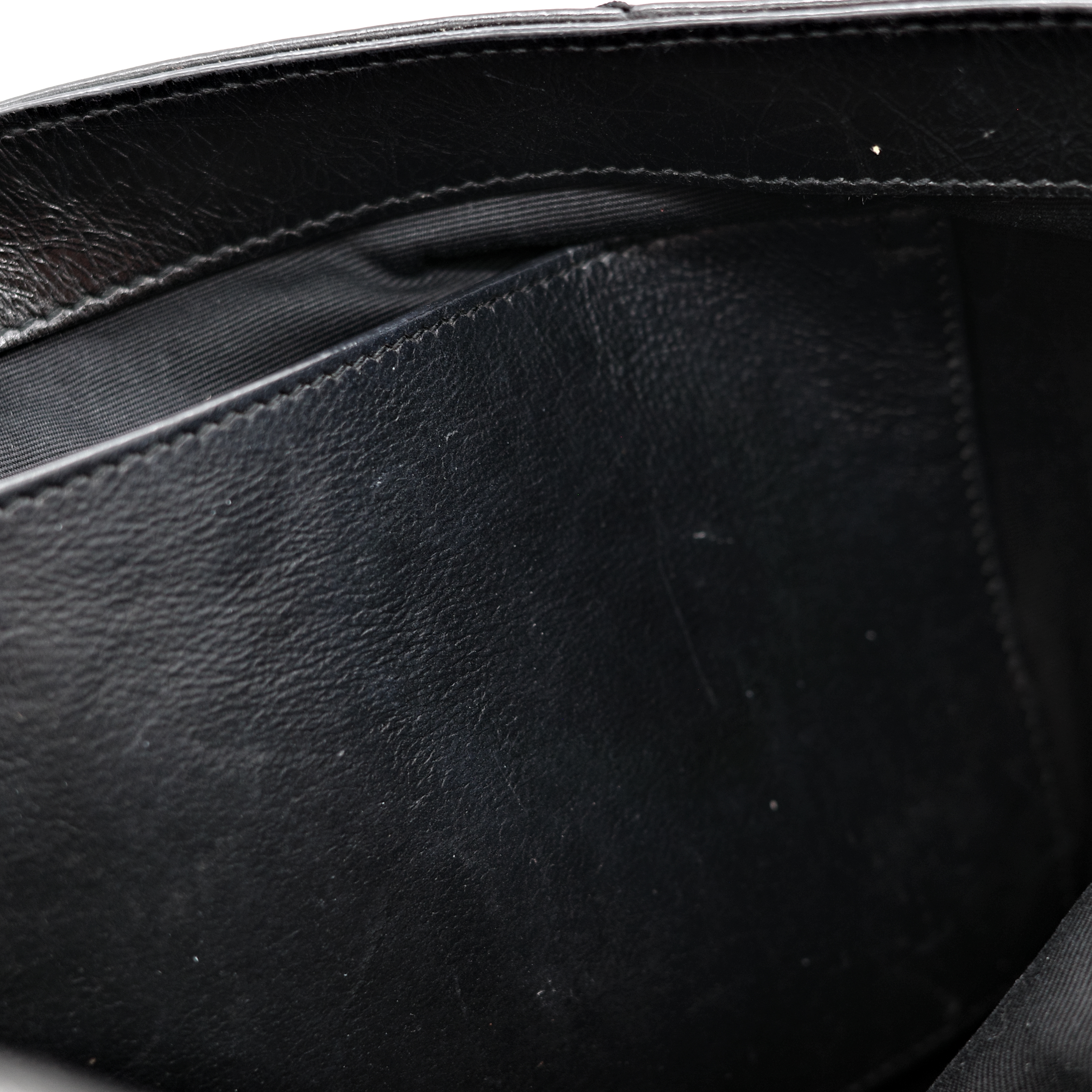 Saint Laurent YSL 聖羅蘭 黑色 BLACK NIKI 復古褶皺鏈條單肩包 翻蓋包-25