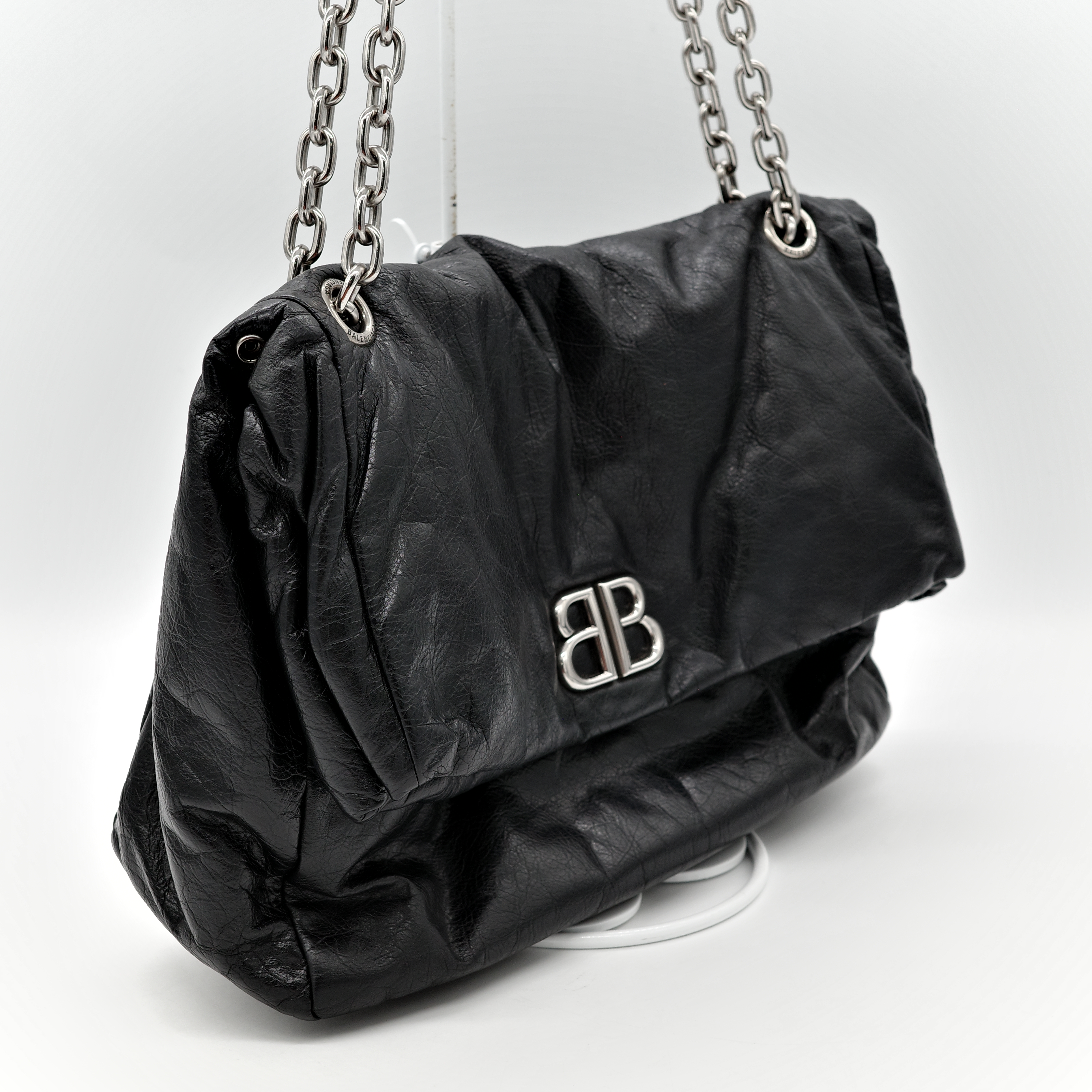 balenciaga monaco black tote bag-3