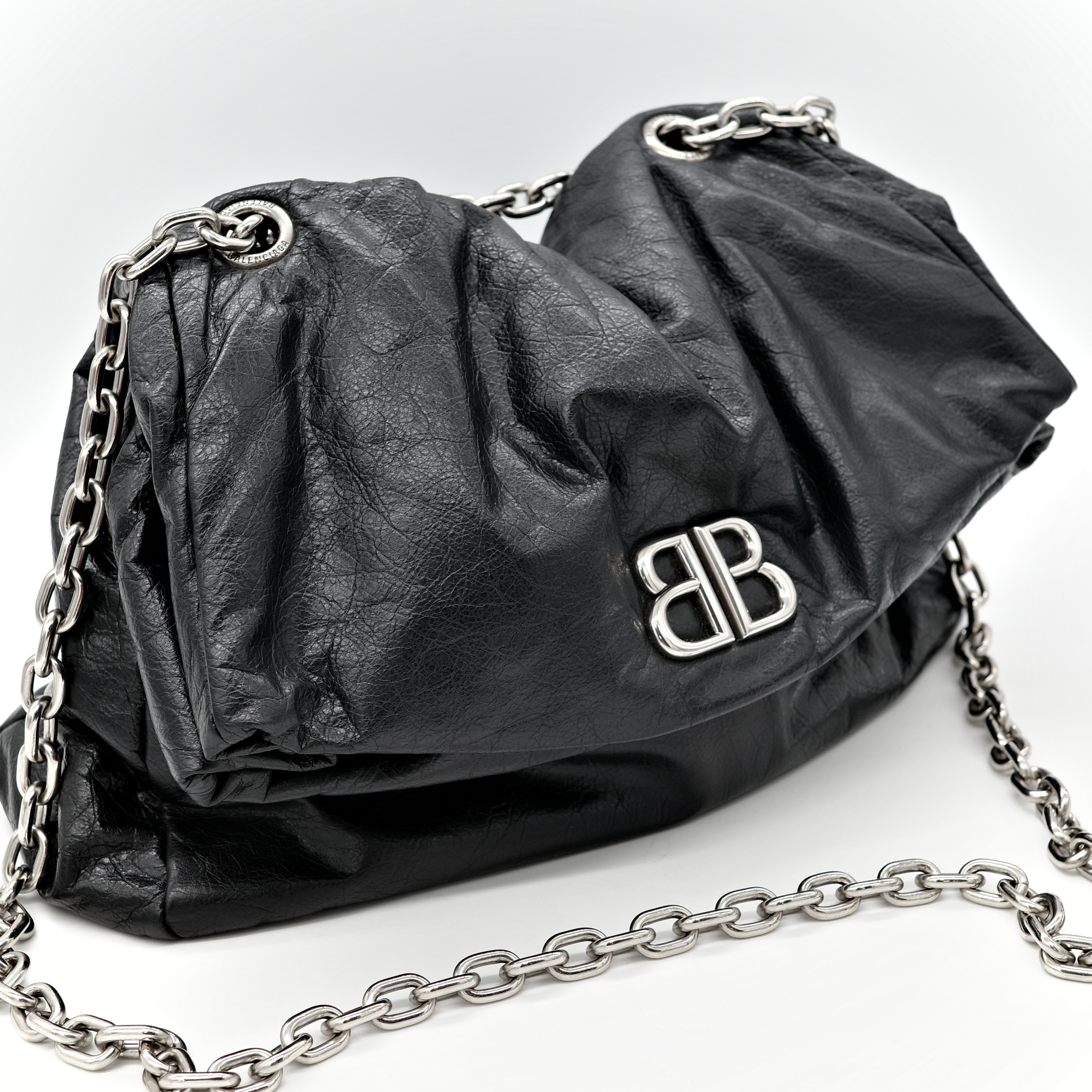 balenciaga monaco black tote bag-17