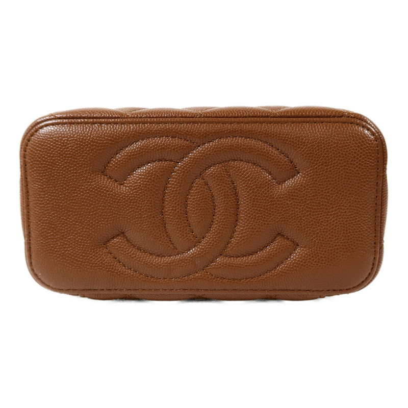 CHANEL 牛皮皮革Vanity Case鏈帶肩背袋-3
