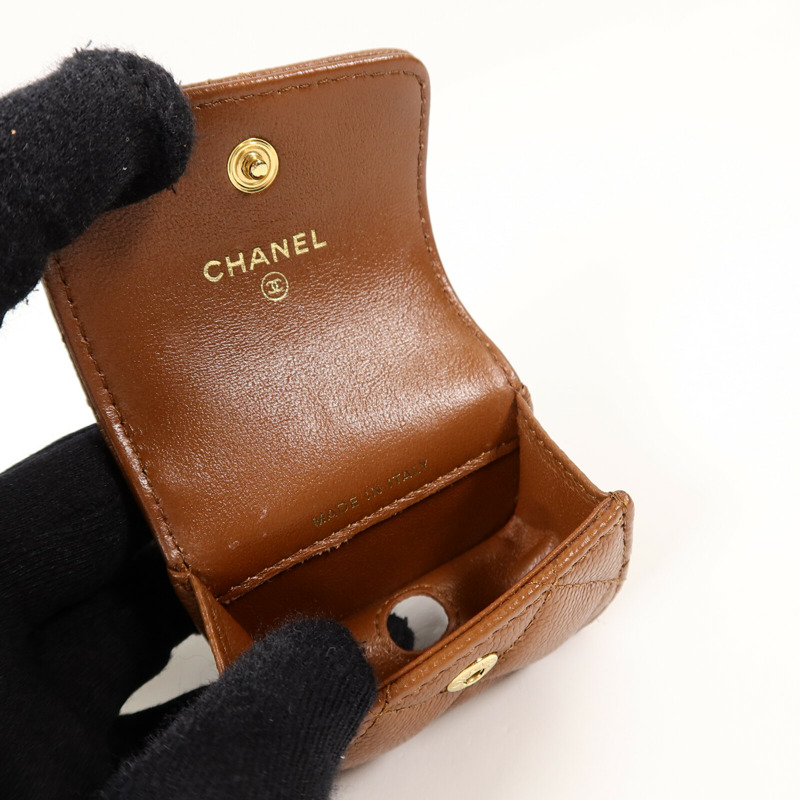 CHANEL 牛皮皮革Vanity Case鏈帶肩背袋-11