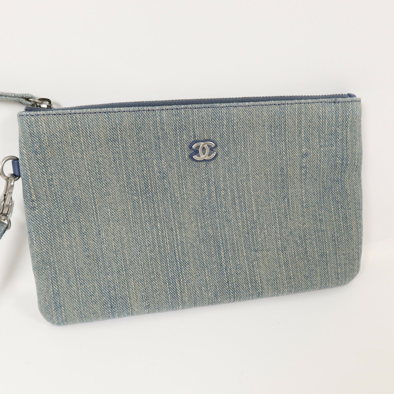 CHANEL 牛仔布Deauville MM手挽肩背兩用袋-15
