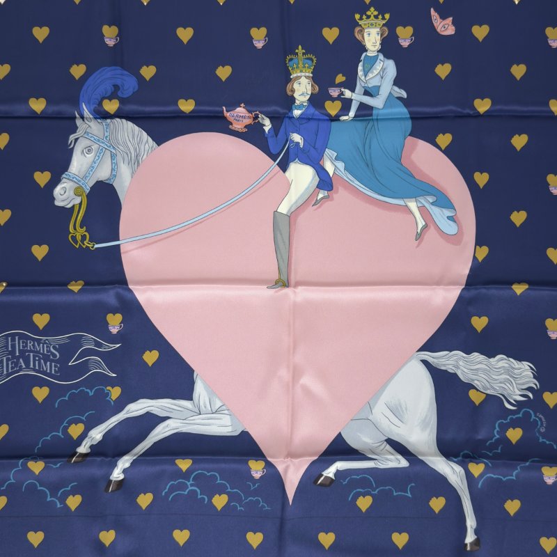HERMES Tea Time scarf 70 下午茶時光 絲巾-2
