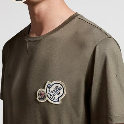 💎Han's house精品服飾💎moncler 大 LOGO 短 T 軍綠 現貨L 原價13100-5