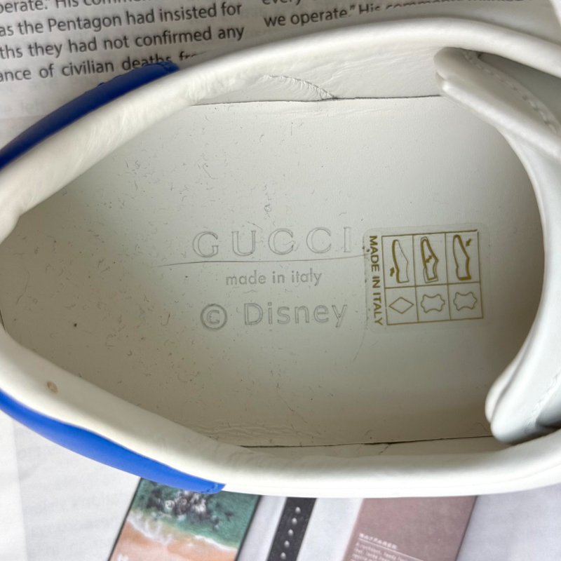Gucci迪士尼聯名 唐老鴨系列 小白鞋-9