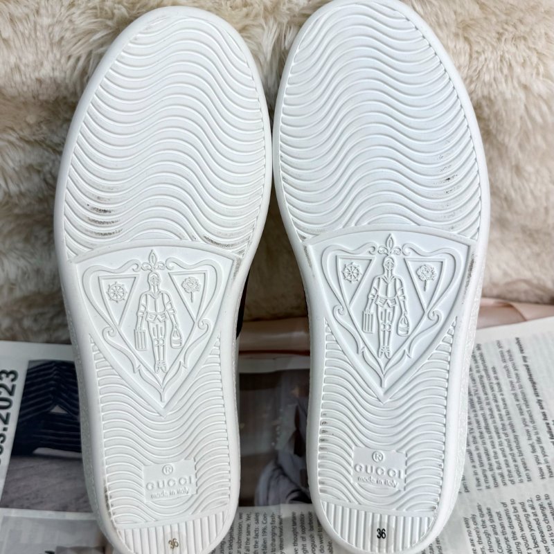 Gucci迪士尼聯名 唐老鴨系列 小白鞋-7