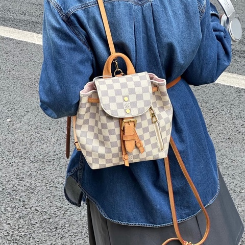 LV🤍棋盤格SPERONE BB後背包N44026