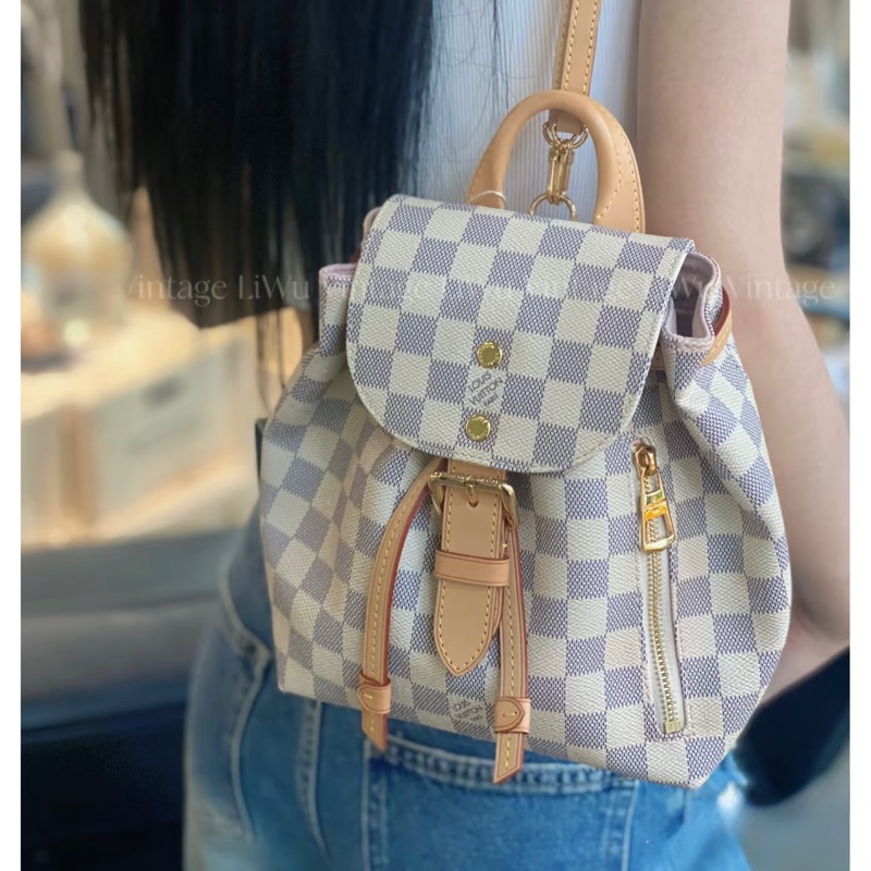 LV🤍棋盤格SPERONE BB後背包N44026-1