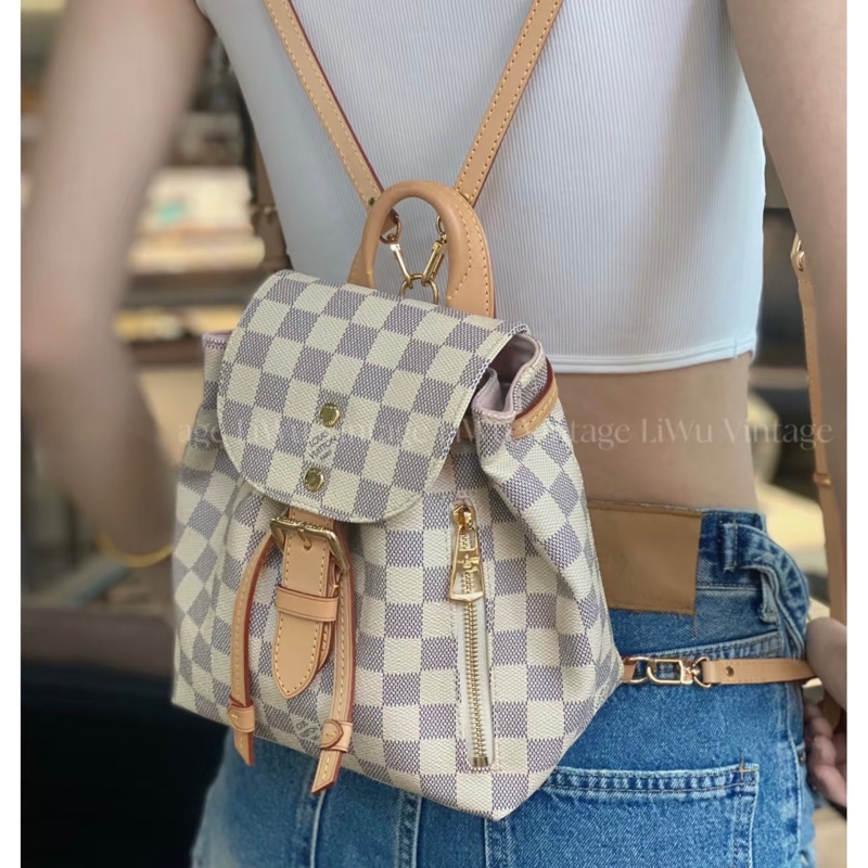 LV🤍棋盤格SPERONE BB後背包N44026-2