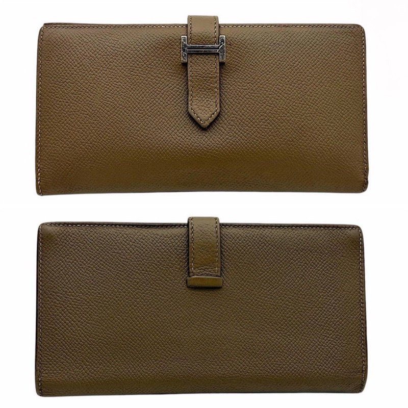 Hermès Bèarn 愛馬仕大象灰長夾-1