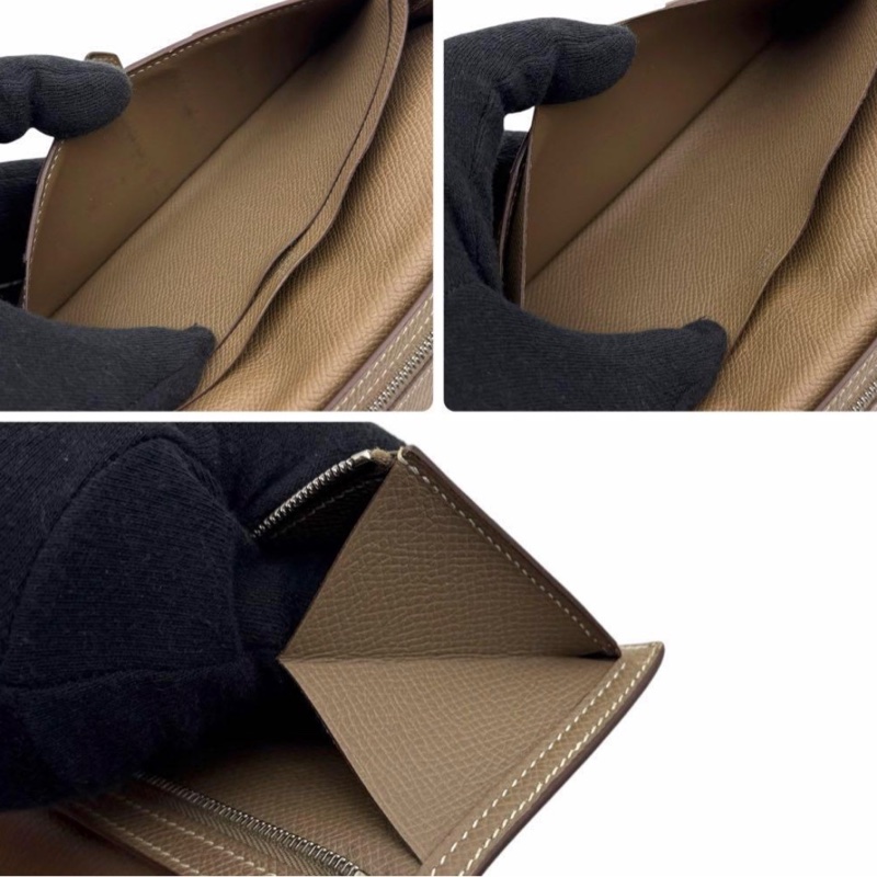 Hermès Bèarn 愛馬仕大象灰長夾-5