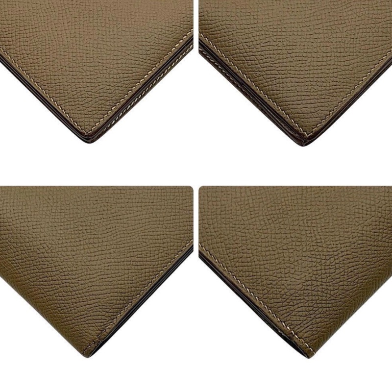 Hermès Bèarn 愛馬仕大象灰長夾-6