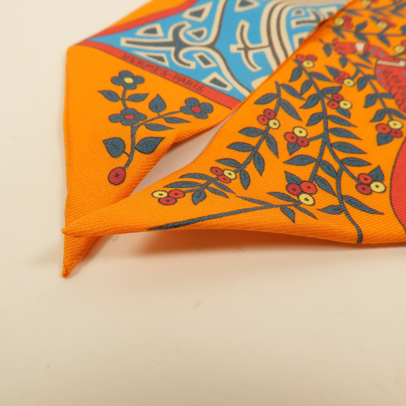 HERMES 絲質Twilly絲巾-5