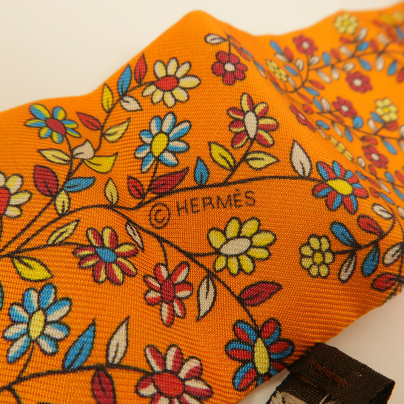 HERMES 絲質Twilly絲巾-7
