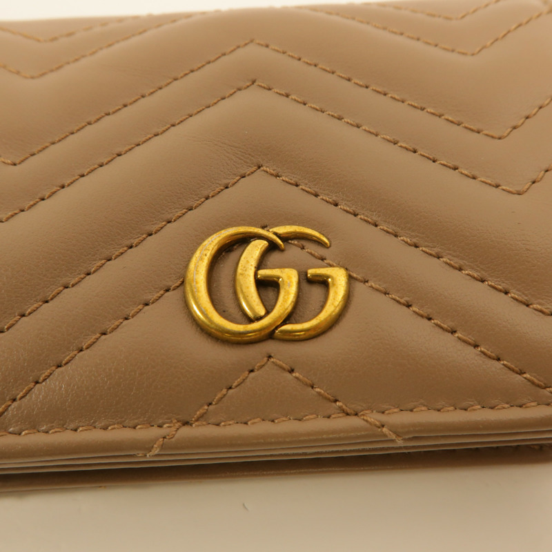 GUCCI 牛皮皮革GG Marmont Wallet錢包-11