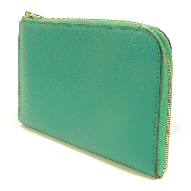HERMES Epsom皮革Remix Duo Chimeres Wallet長錢包Bleu Paon-2