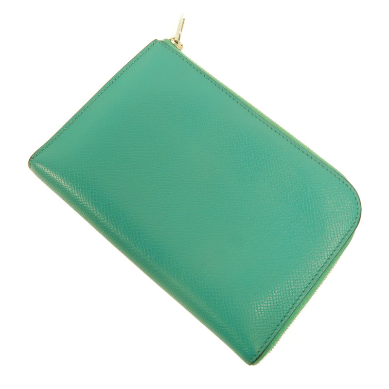 HERMES Epsom皮革Remix Duo Chimeres Wallet長錢包Bleu Paon-3