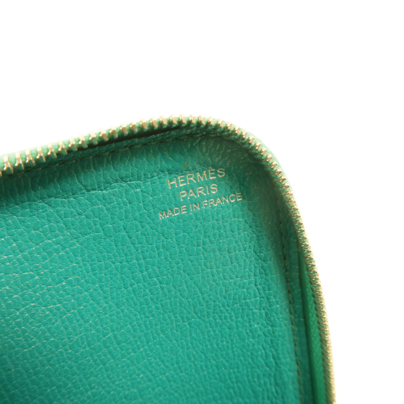 HERMES Epsom皮革Remix Duo Chimeres Wallet長錢包Bleu Paon-7