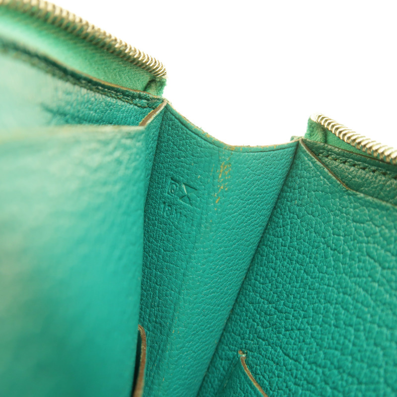 HERMES Epsom皮革Remix Duo Chimeres Wallet長錢包Bleu Paon-8