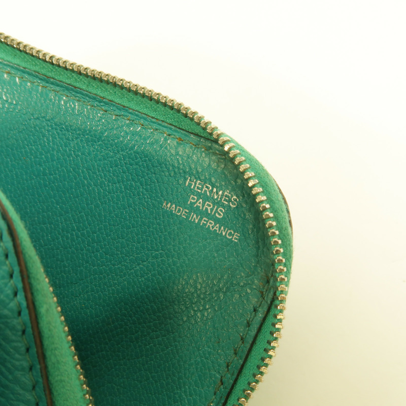 HERMES Epsom皮革Remix Duo Chimeres Wallet長錢包Bleu Paon-11