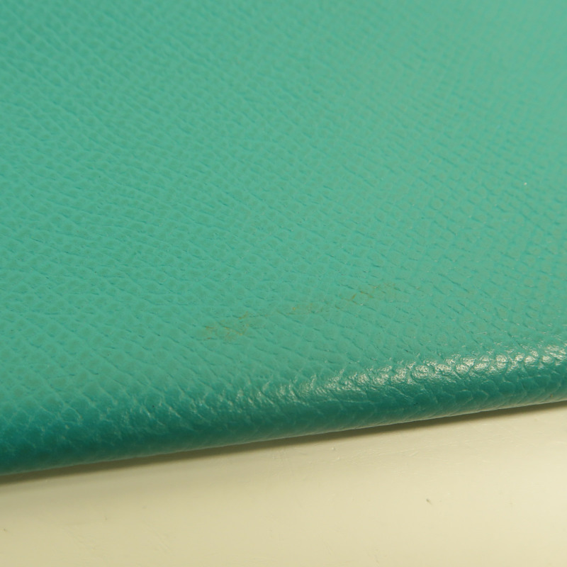 HERMES Epsom皮革Remix Duo Chimeres Wallet長錢包Bleu Paon-17