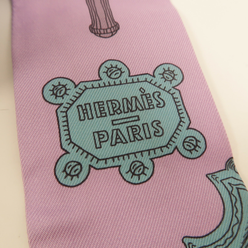 HERMES 絲質Twilly絲巾-5