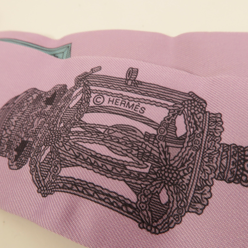 HERMES 絲質Twilly絲巾-6