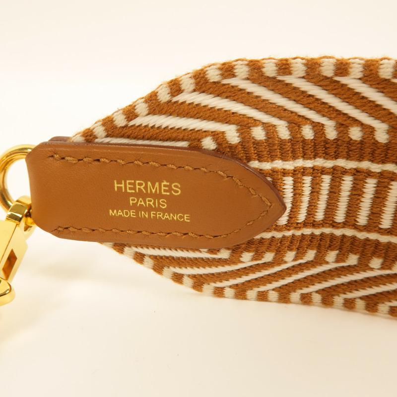 HERMES Swift皮革/帆布Sangle Cavale Bag Strap 50mm肩帶-4