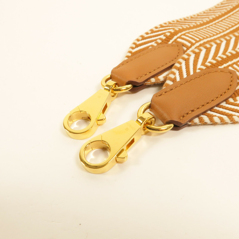 HERMES Swift皮革/帆布Sangle Cavale Bag Strap 50mm肩帶-6