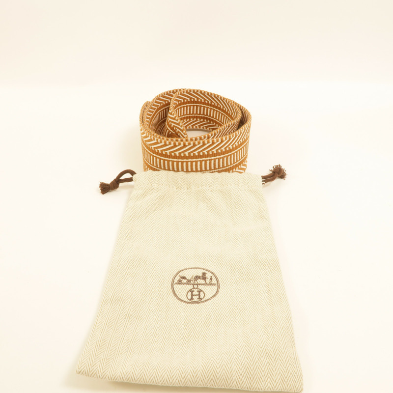 HERMES Swift皮革/帆布Sangle Cavale Bag Strap 50mm肩帶-7